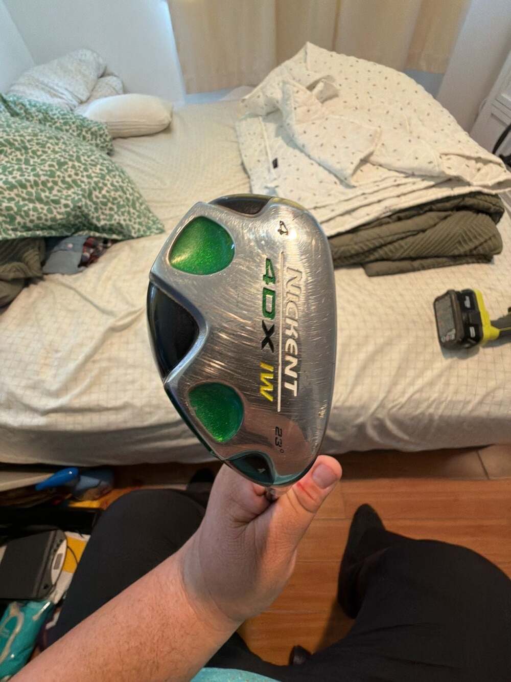 Nickent 4DX IW Hybrid 4 Hybrid 23 Degree Stiff Flex Graphite Shaft Right Handed